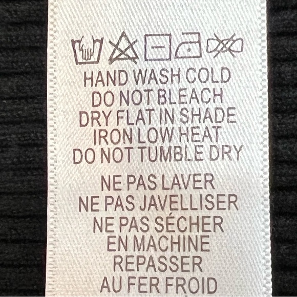 Adrianna Papell Small Black Long Cardigan Ribbed Sweater Top Belt Open Front - Picture 12 of 13